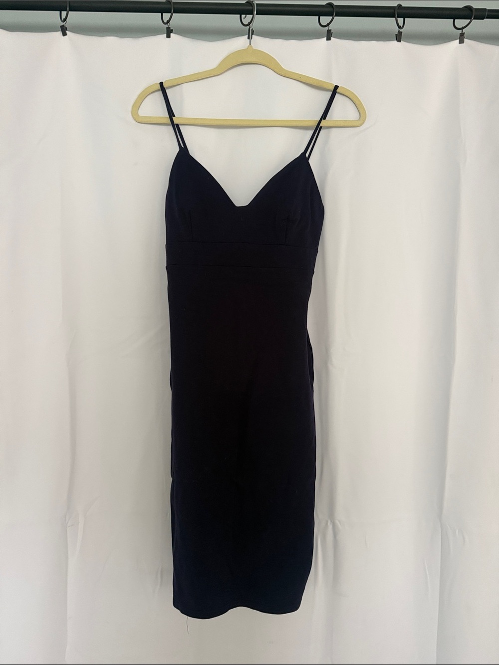Lulus Classic Navy Spaghetti-Strap Bodycon Midi Dress